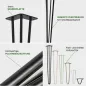 Preview: 3-Piece Industrial Anthracite Steel Table Legs Table Frame HAIRPIN